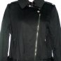 Blk ROMEO & JULIET COUTURE Motorcycle Sweater Jacket M