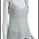 New NWT $215 Nanette Lepore Here To Stay Sky Blue Tank Top Shirt Blouse 10 L