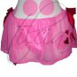 New NWT Frederick's of Hollywood Pink Mesh Satin Hearts Gartered Panty L 12 10