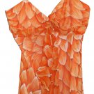 New NWOT $225 Milly New York Orange Floral Silk Cami Top Blouse 10 L