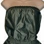 7 FAMK For All Mankind Green Pewter Silver Gray Peplum Strapless Top Blouse XS