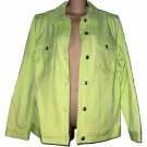 New Real Clothes Lime Green Stretch Cotton Jacket 14 XL
