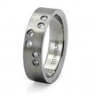 Ladies Black Titanium Wedding Band - R20153L