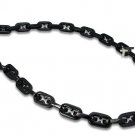 Black Stainless Steel Marina Necklace 30"" - N30004