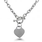 Stainless Steel Heart Tag Necklace - N30013