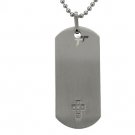 Stainless Steel Dog Tag w/ Diamond - P30130