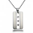 Stainless Steel CZ Pendant - P30146