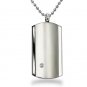 Stainless Steel Dog Tag with Diamond - P30148