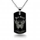Engravable Black Stainless Steel Dog Tag - P30154