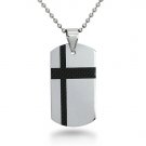 Black Carbon Fiber Tungsten Dog Tag - P10006-B