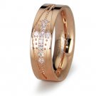 Stainless Steel Rose Gold Ladies Wedding Bands - R30220