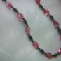 pink & black beaded neckless