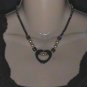 pearl & black beaded neckless