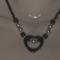 pearl & black beaded neckless