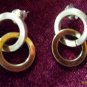 silver & gold small hoop earings