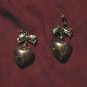silver heart pierced earings