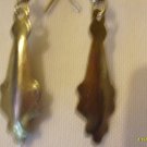 gold tone vintage drop pierced earings