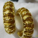 vintage golden half hoop earings