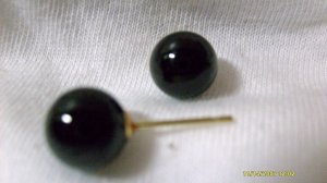 Black  stud earings