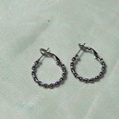 silver hooped  pierced earings