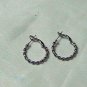 silver hooped  pierced earings