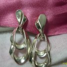 silver colored drop earings