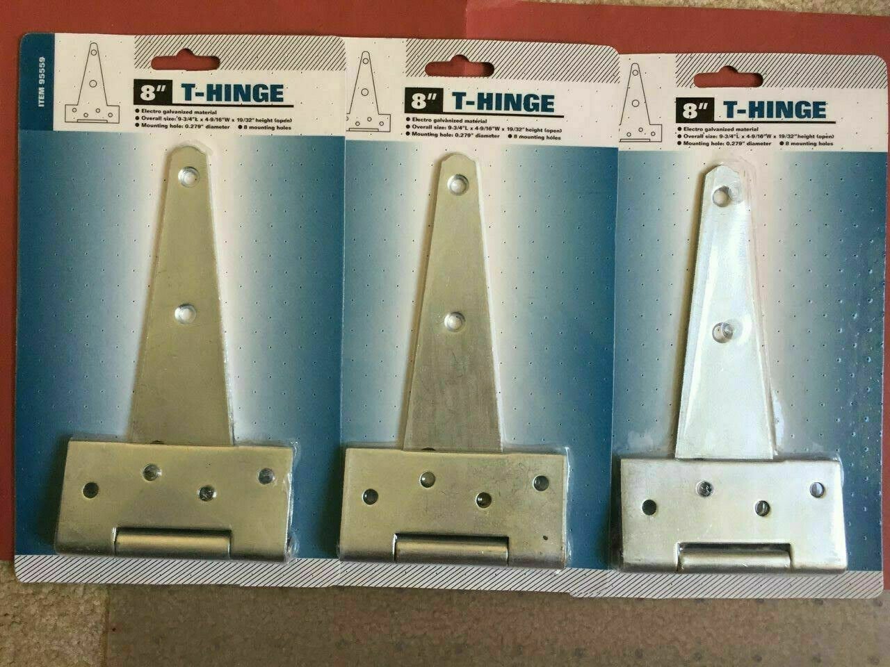 ï¸ 8" Gate T-Hinges - BRAND NEW - Set of 3 Hinges