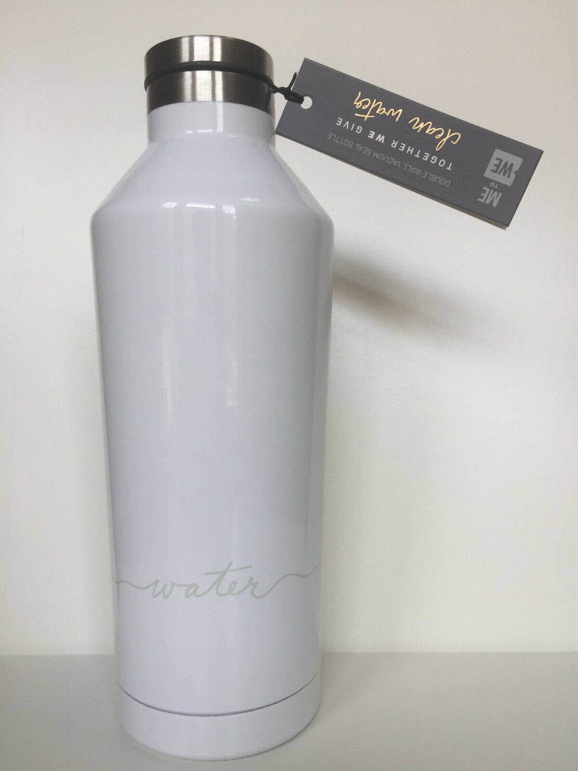 ME-WE Insulated Double Wall Water Bottle in WHITE - BRAND NEW