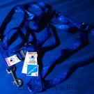 New rare blue dog harness and leash set vintage nylon