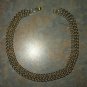 Vintage Heavy Double Row Brassy Metal Link Necklace