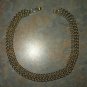 Vintage Heavy Double Row Brassy Metal Link Necklace