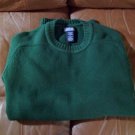Women's Lands' End Dark Green Sweater, Crew Neck- Size L