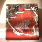 Studio Nova Silver Trimmed Christmas Candy/Condiment Glass Dish-NIB
