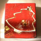Studio Nova Gold Trimmed Christmas Candy/Condiment Glass Dish-NIB