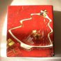 Studio Nova Gold Trimmed Christmas Candy/Condiment Glass Dish-NIB