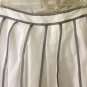 Talbots White And Gray Stripe A-Line Skirt Size 6