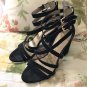 Sam Edelman Black Suede Yema Strappy Sandal Heels Size 9.5