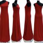 Lauren Ralph Lauren Red One Shoulder Maxi Dress Long Gown-Size L