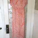Vintage Monte by D.P. Altomonte Orange Stripe Strapless Sheer Midi Dress-Small