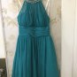 Speechless Junior Sleeveless Embellished Ruched Fit & Flare Green Dress-Size 0