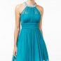 Speechless Junior Sleeveless Embellished Ruched Fit & Flare Green Dress-Size 0