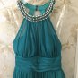 Speechless Junior Sleeveless Embellished Ruched Fit & Flare Green Dress-Size 0
