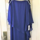 Glamour Nights Royal Blue Dressy Dress With Rhinestone Trim-Size 8 Glamour Nights Royal Blue Dressy Dress With Rhinestone Trim-Size 8