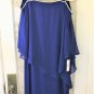 Glamour Nights Royal Blue Dressy Dress With Rhinestone Trim-Size 8