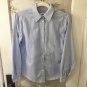 Talbots Women's Long  Sleeve Button-Up Cotton Solid Light Blue Shirt- sz 4