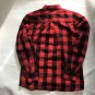 ST JOHN'S BAY Men's Red/Black Plaid Long Sleeve Button Down Broadcloth Shirt-S