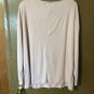 H Halston Studio Stretch Long Sleeve Tee Shirt, Soft Blush - Size Large,NWT