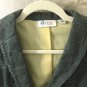 Denim & Co Womens Dk Green Jacket Button Blazer Floral Embroidery- Sz Large