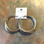 Tell Your Tale 98.5f 100bpm Silvertone Large Hoop Twist Earrings-NWT