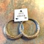 Tell Your Tale 98.5f 100bpm Silvertone Large Hoop Twist Earrings-NWT